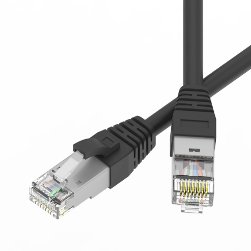 Патч-корд экранированный SLIM CAT6A S/FTP 4х2, 28 AWG, LSZH, чёрный, 1,5м | код RN6ASF4515BK-28 | DKC
