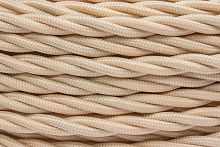 Ретро провод 2х2,5 Песочное золото (матовый) 150 м | код B1-425-719-150 | Bironi