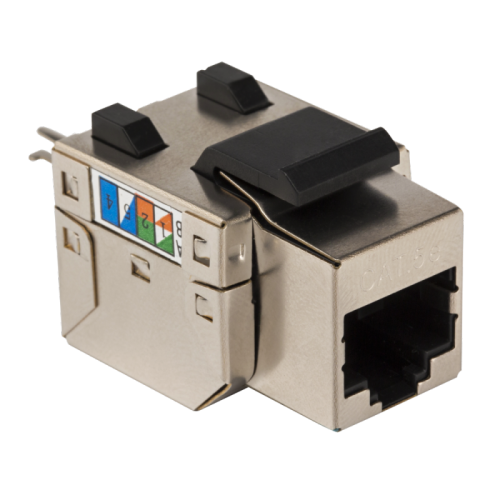 Модуль Keystone RJ45, Cat.5E, STP, 90 градусов, белый | код TWT-OK45STP/5E-WH | TWT