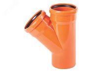 Тройник наружной канализации 250x110 мм. 87 градусов | код 2481131 | Хемкор