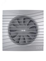 Вентилятор осевой вытяжной с обратным клапаном D125 декоративный | код SILENT 5C Gray metal | DiCiTi