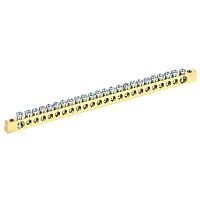 Шина PEN земля-ноль 6х9 мм 24/2 (24 группы/крепеж по краям) REXANT | код 11-2371 | REXANT
