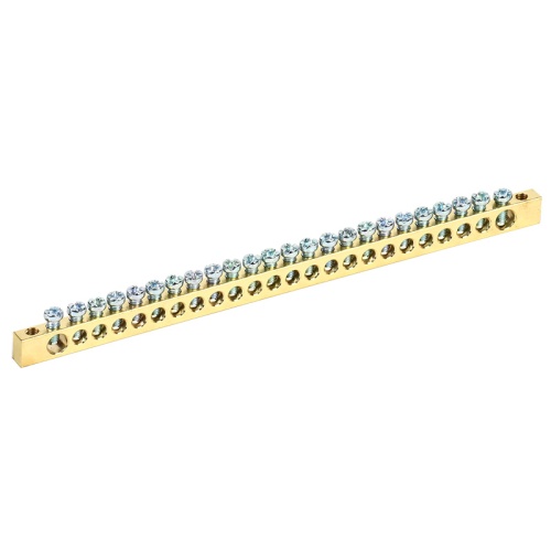 Шина PEN земля-ноль 6х9 мм 24/2 (24 группы/крепеж по краям) REXANT | код 11-2371 | REXANT