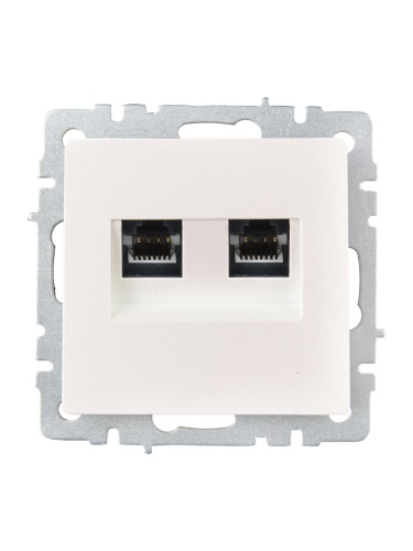 BRITE Роз. комп. 2-ая RJ45 кат.6 РК11-2-БрЖ жемч. IEK | код BR-K20-2-K36 | IEK фото 3