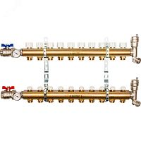 Коллектор распределительный из латуни без расходомеров 10 вых. | код SMB 0468 000010 | STOUT