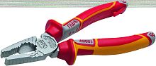 Пассатижи диэлектрические CombiMax 1000В VDE 180 мм, покрытие Crom, рукоятки SoftGripp 3K | код 109-49-VDE-180 | NWS