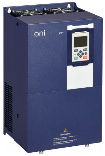 Преобразователь частоты K751 380В 3Ф 30-37кВт 60-75А со встроенным тормозом ONI | код K751-33-3037TM | ONI