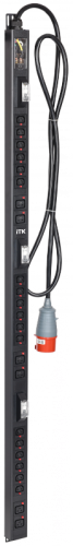 ITK BASE PDU PV1113 38U 3ф 32А 18C13 6C19 3м IEC60309 | код BS-PV42-18C13-06C19-13 | ITK by IEK
