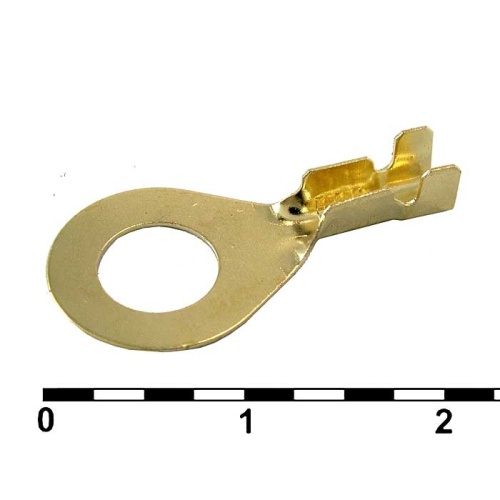 Наконечник кольцевой неизолированный RUICHI DJ431-6A.B.C.D, 1,0…1,5 мм?, латунь H65М | код 81005 | Ruichi