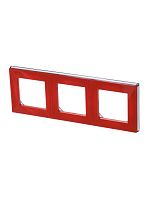 Рамка ABB Levit 3 поста оранжевый / дымчатый чёрный 3901H-A05030 66W | код 2CHH015030A6066 | ABB