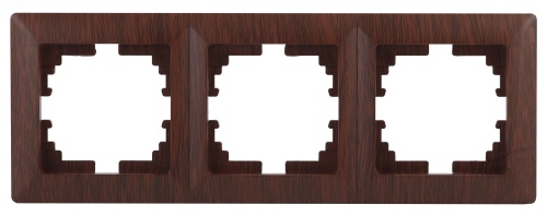 Рамка на 3 поста, СУ, Solo, венге, 4-503-10 | код Б0043422 | ЭРА