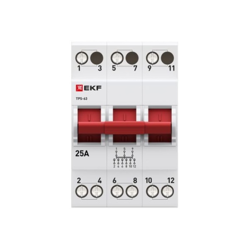 Переключатель трехпозиционный ТПС-63 3P 25А PROxima | код TPS325 | EKF фото 4