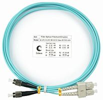 Cabeus FOP-50-SC-FC-5m Шнур оптический duplex SC-FC 50/125 mm OM3 5м LSZH | код 7581c | Cabeus