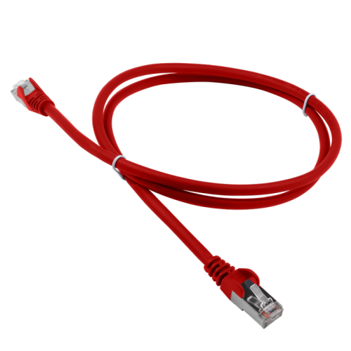 Патч-корд LANMASTER LSZH FTP кат.5e, 1.0 м, красный | код LAN-PC45/S5E-1.0-RD | LANMASTER