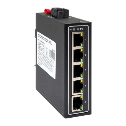 Промышленный неуправляемый коммутатор U-5T, 5 портов 10/100Base-T(X) RJ45, монтаж на динрейку TSX EKF | код TSX-U-5T | EKF