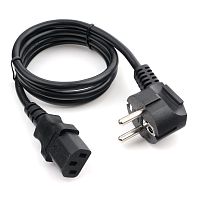 Кабель питания Cablexpert PC-186-VDE-1M, 1м, Schuko- C13, VDE, 10А, черный, с заземлением, пакет | код PC-186-VDE-1M | Cablexpert