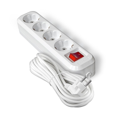 Удлинитель 4х5м с заземл. IP20 S-304А ПВС 3х1.5 с выкл. | код 1735 | Universal