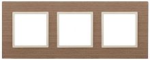 Рамка на 3 поста, дерево, Эра Elegance, ясень+сл.кость, 14-5303-07 | код Б0034578 | ЭРА