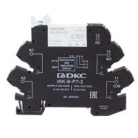 Реле интерфейсное, 1CO, ком. ток 6А, AgSnO2, напряжение 24V AC/DC, push-in клеммы. | код IRK-24UC-1CO-PT | DKC