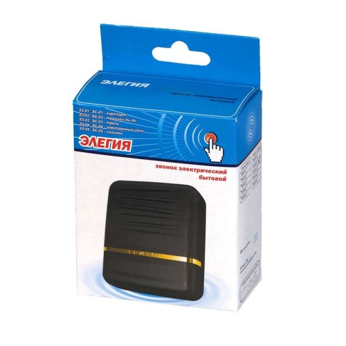 Звонок проводной Элегия аэропорт 220В 80-90дБА черн./серебр. Тритон ЭС-01 фото 2