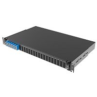 Оптическая полка выдвижная 1U с адатерами 6 х duplex SC OS2 в комплекте с лицевой панелью, пигтейлами, сплайс-кассет(ой/ами) и гильз | код RNFP9DSCU6 | DKC