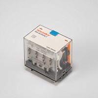 Реле, 4CO, 24VDC, 10A, мех. индикация, тест-кнопка с блокировкой, LED | код RKL4CO024LT | Shenler