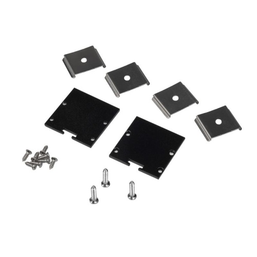 Профиль для светодиодной ленты PAL 5035-BLACK (комплект) накладной 2м анод.с подвесом Jazzway   | код 5058972 | JazzWay