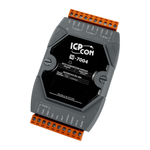 M-7004 CR 4- Port Digital Temperature Sensor Module with Daisy-Chain Wiring using the DCON and Modbus Protocols (Gray Cover) (RoHS) | код 00-06118727 | ICP DAS