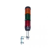 Сигнальная колонна 50 мм, красная, зеленая, желтая, 220 В, светод LED алюм.настен.соединение 100мм | код IK53L220XD01 | EMAS