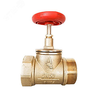 Клапан пожарный латунный КПЛП 65-1 Ду65 Ру16 муфта-резьб прямой с датчиком положения | код 110020 | Апогей