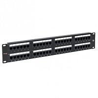 Патч-панель TERACOM PRO 19 Cat.5E 2U неэкранированная UTP 48 портов RJ-45 Dual IDC | код TRP-PPNL-5EUTP-2U48 | EKF