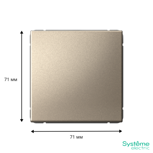 ARTGALLERY 1-клавишный ВЫКЛЮЧАТЕЛЬ КНОПОЧНЫЙ, механизм, быстрозажимные клеммы, ШАМПАНЬ | код GAL000515S | Systeme Electric