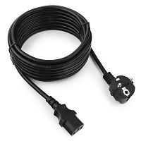 Кабель питания Cablexpert PC-186-1-5M, 5м, Schuko- C13, 3x1кв.мм, черный, с заземлением, пакет | код PC-186-1-5M | Cablexpert