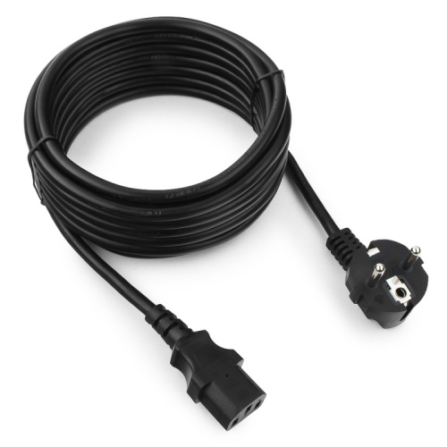 Кабель питания Cablexpert PC-186-1-5M, 5м, Schuko- C13, 3x1кв.мм, черный, с заземлением, пакет | код PC-186-1-5M | Cablexpert