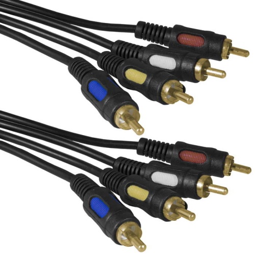 Аудио-видео шнур RUICHI 4 RCA - 4 RCA, 5 м | код 113683 | Ruichi