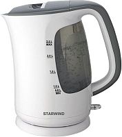 Чайник электрический Starwind SKG3025 2.5л. 2200Вт белый/серый (корпус: пластик) | код 1929915 | STARWIND