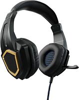 Наушники с микрофоном Оклик HS-L310G Guardian черный/золотистый 2.2м мониторные оголовье (359483) | код 359483 | Oklick