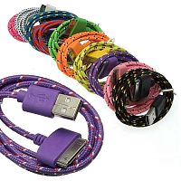 Шнур для мобильных устройств USB RUICHI для iPhone4, круглый, 1 м | код 97789 | Ruichi