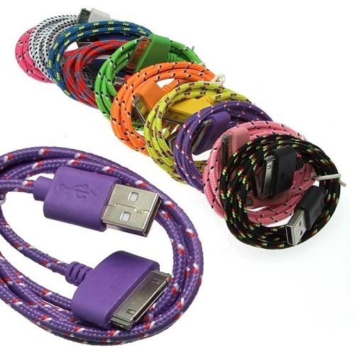 Шнур для мобильных устройств USB RUICHI для iPhone4, круглый, 1 м | код 97789 | Ruichi