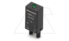 Модуль AMD-L1, зеленый LED, 24_60VAC/DC, черный, для SRU, SKF14, SKC, SKB, STB, SRC*-E, GZT, GZM, GZS, GZMB, ES32 | код AMD-L1/24_60VAC/DC | Shenler
