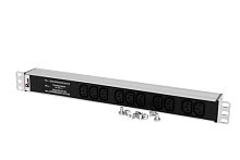 Блок розеток Rem-10 без шнура с фил. и инд., 10 IEC 60320 C13, вход IEC 60320 C14, 10 A, алюм., 19 | код R-10-10C13-FI-440-Z | REM