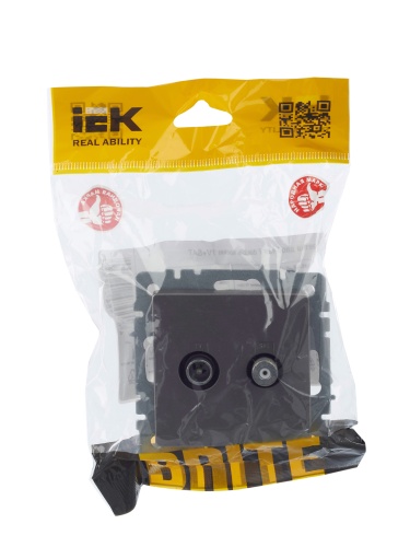 BRITE Розетка двойная TV+SAT РТВ/РСп12-БрС сталь | код BR-AF20-O-K46 | IEK фото 8