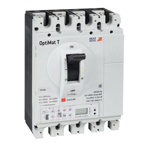 Выключатель автоматический для защиты двигателя OptiMat T400V ETA-M 250A 3P | код 356732 | КЭАЗ