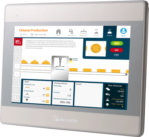 MT8101iE 600MHz RISC CPU, 10.1” TFT 262K-color LCD Touch Screen HMI | код 00-06102634 | Weintek