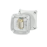 Коробка клеммная 93х93х62 PP IP66 серая мембранная 5 клемм 0.5-2.5мм (RK 0205 T) | код 62000172 | HENSEL
