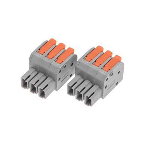 Клемма СМК 222-423R проходная разъемная 3 полюса серая 0,2-2,5/4мм2 | код 07-5263 | REXANT фото 5