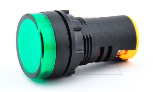Светосигнальная арматура SEL 230VDC, 22mm, IP65, зеленая | код SEL-22D-230V-G-SD | SEL