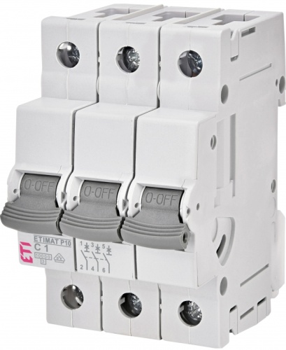 Автоматический выключатель ETIMAT P10 3p K 16A (10kA) | код 271633101 | ETI