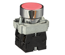 Кнопка в металическом корпусе черная IP44 | код BV2-BA25 | ELVERT