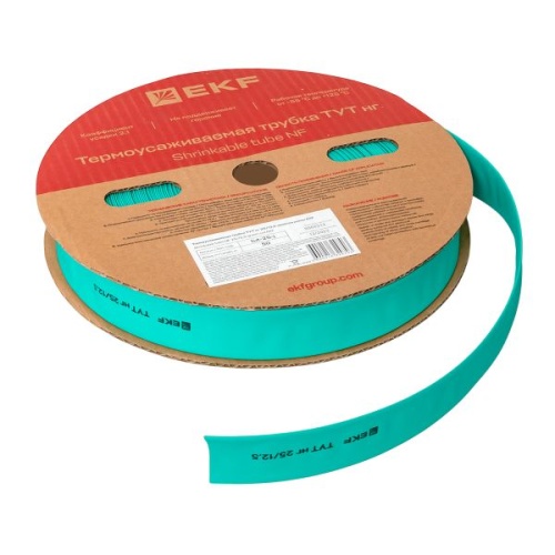 Термоусаживаемая трубка ТУТ нг 25/12,5 зелёная рулон PROxima | код tut-25-j | EKF фото 5